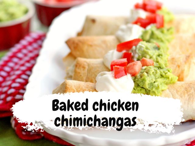 Baked chicken chimichangas (2)